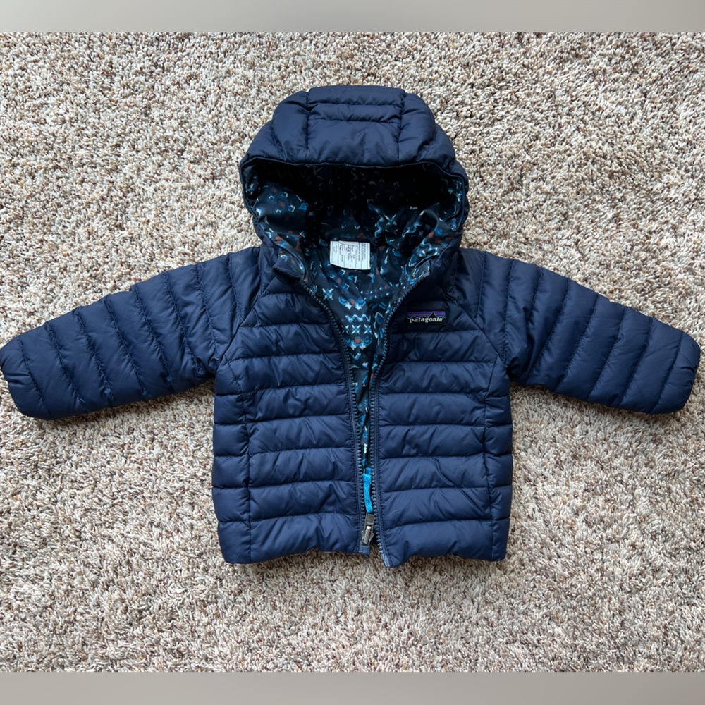 Patagonia baby down sweater reversible navy